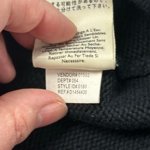 Eddie Bauer Black Kangaroo Pocket Sweater Jacket Cuffed Bottom Mens XL Australia - Picture 5 of 10